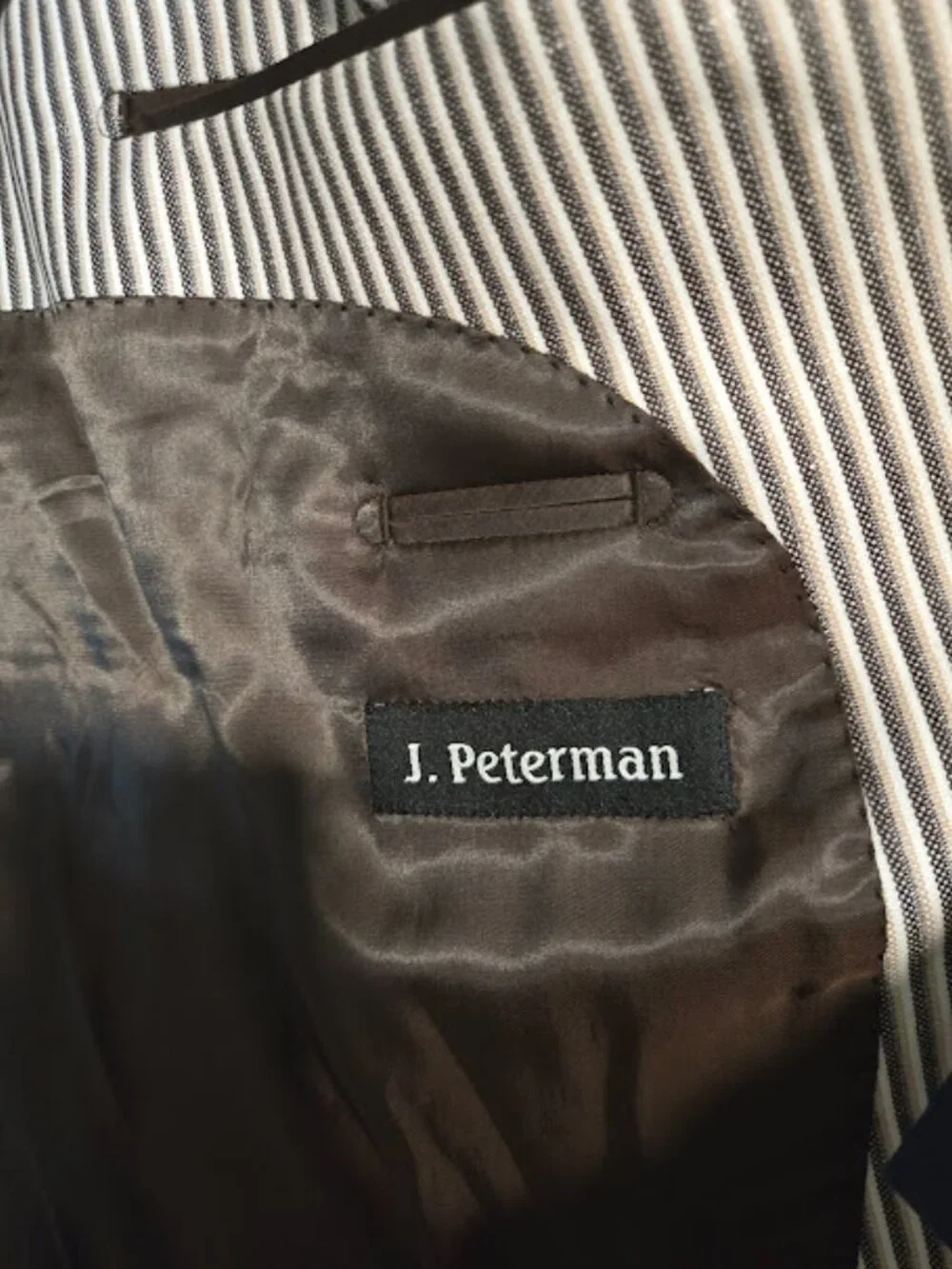 J. Peterman Striped Suit Jacket